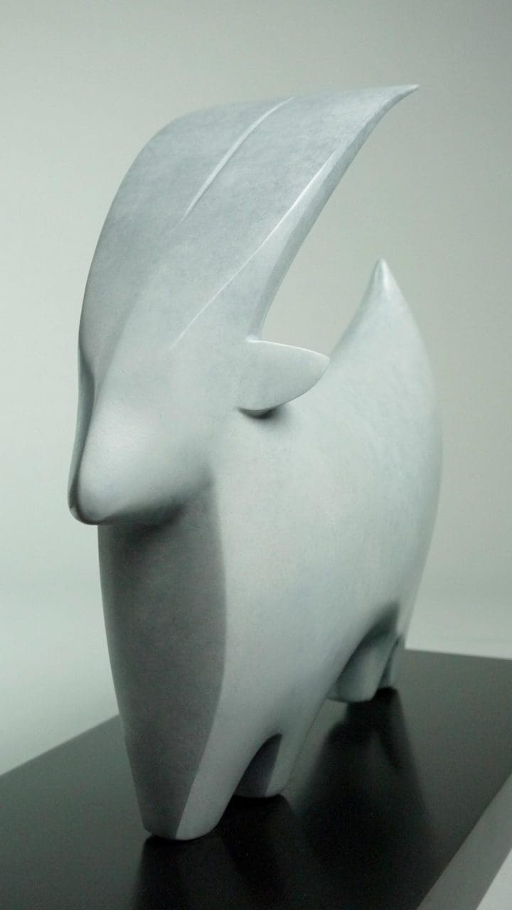 Goat (Small Minimalist Goat Indoor Abstract statuette) - Image 3