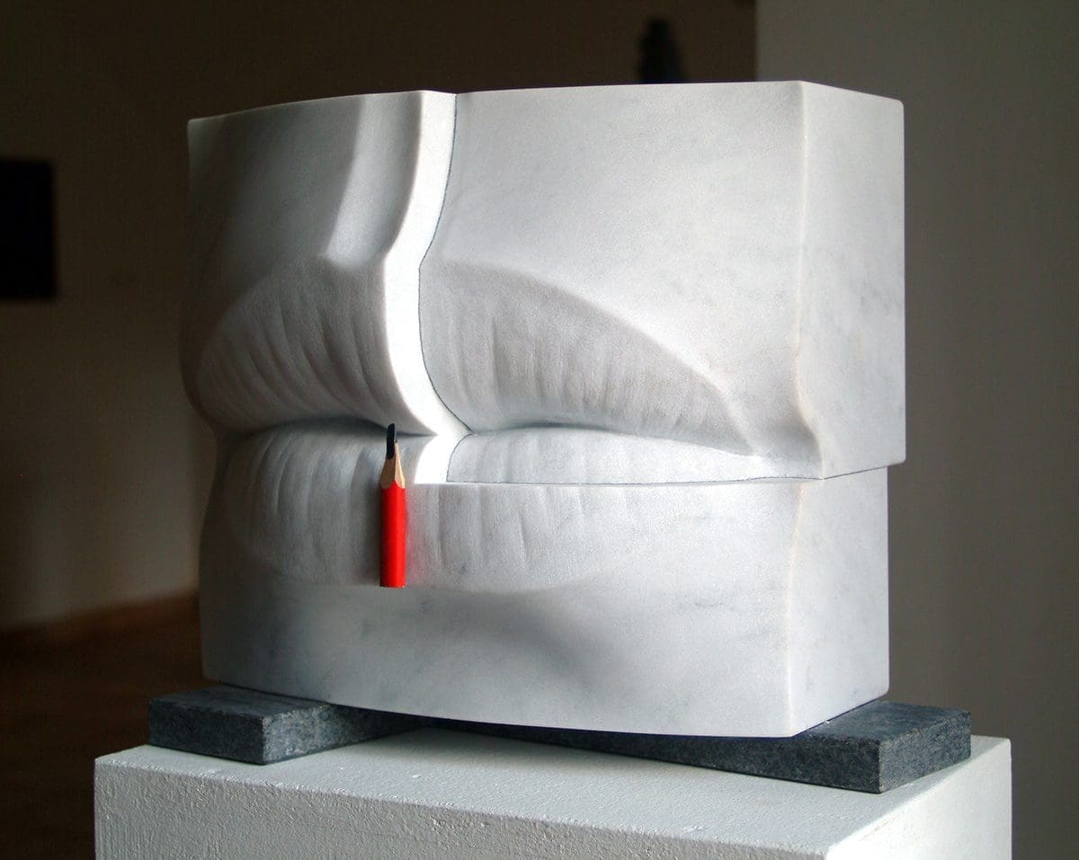 The Kiss of Muse/Inspiration (Abstract White Lips Carving) - Image 2