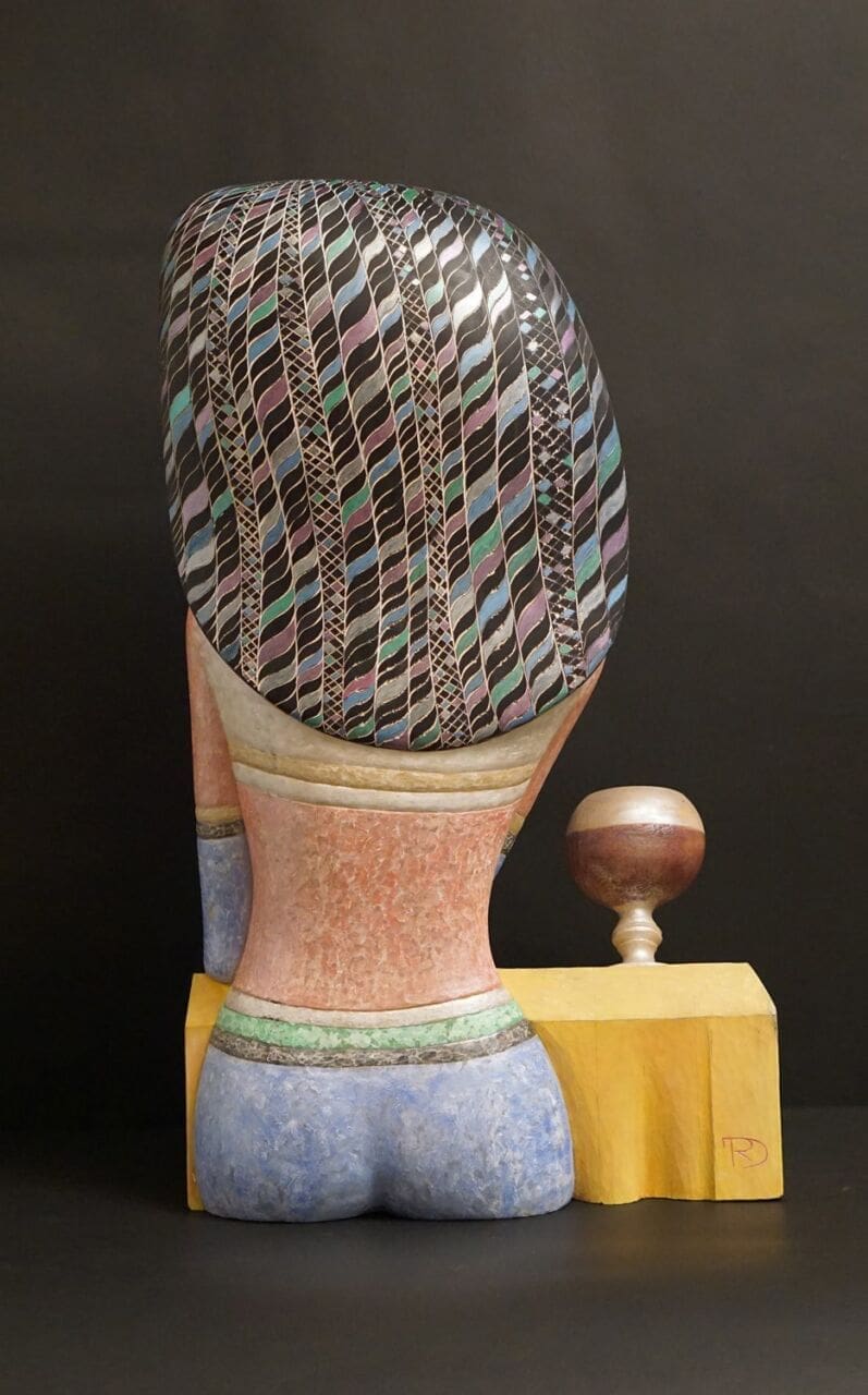 A Girl with a Glass (Coloured Modern statue) - Image 2