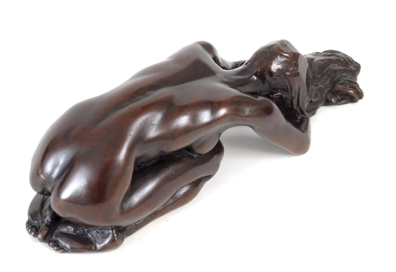 Chrissie Drying Hair (Small Bronze Nude statue)