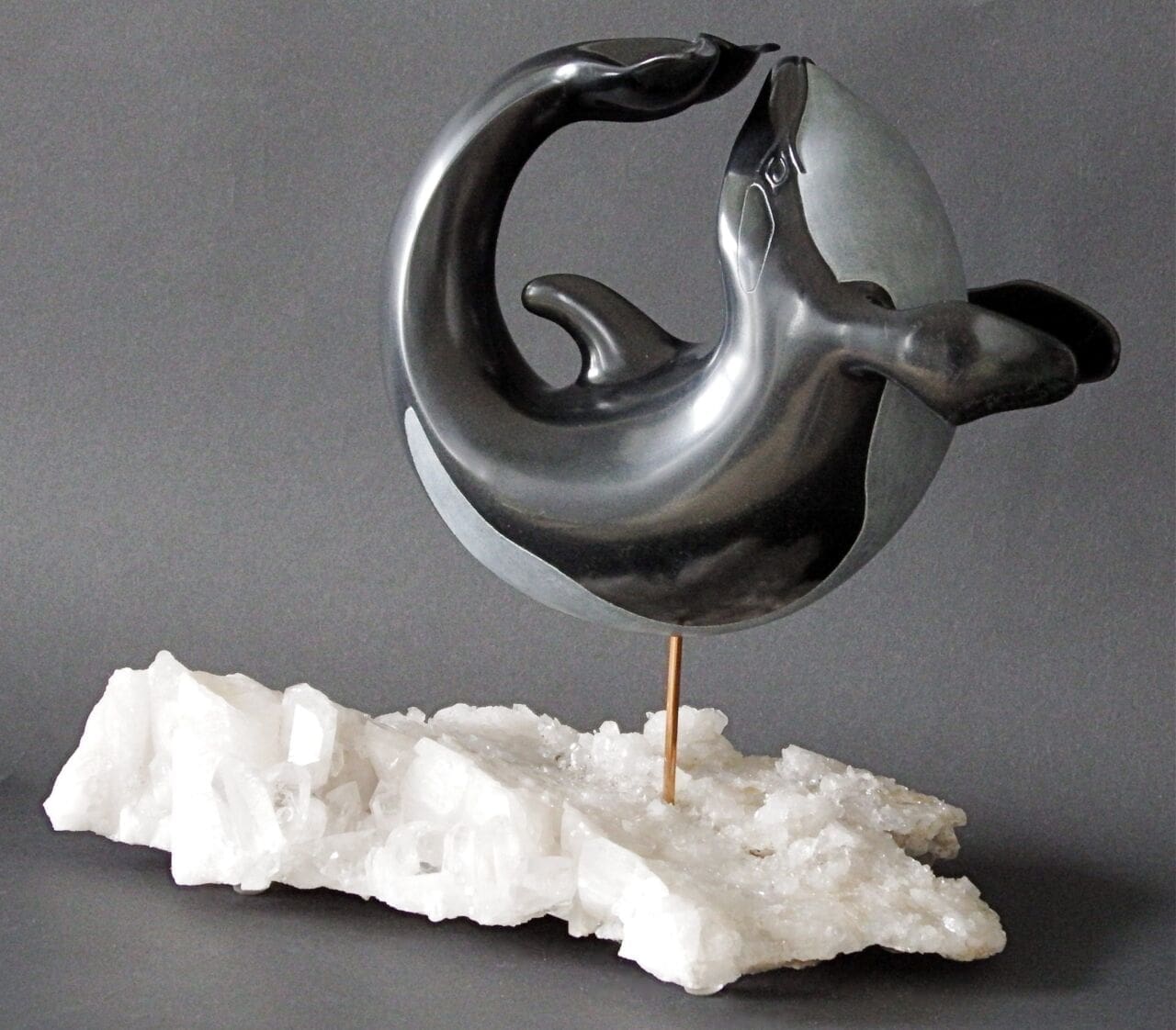 Back Flip Orca (Frollicking Leaping Killer Whale sculpture)