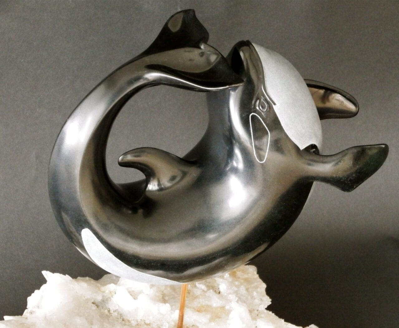 Back Flip Orca (Frollicking Leaping Killer Whale sculpture) - Image 2