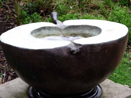 The Source (Bronze Apple Birdbath Garden Yard sculpture)