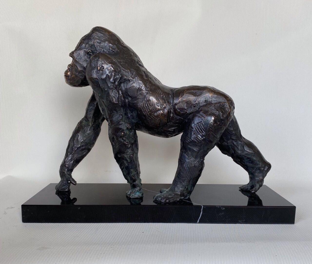 Gorilla (Small Bronze Interior Realistic sculpture)