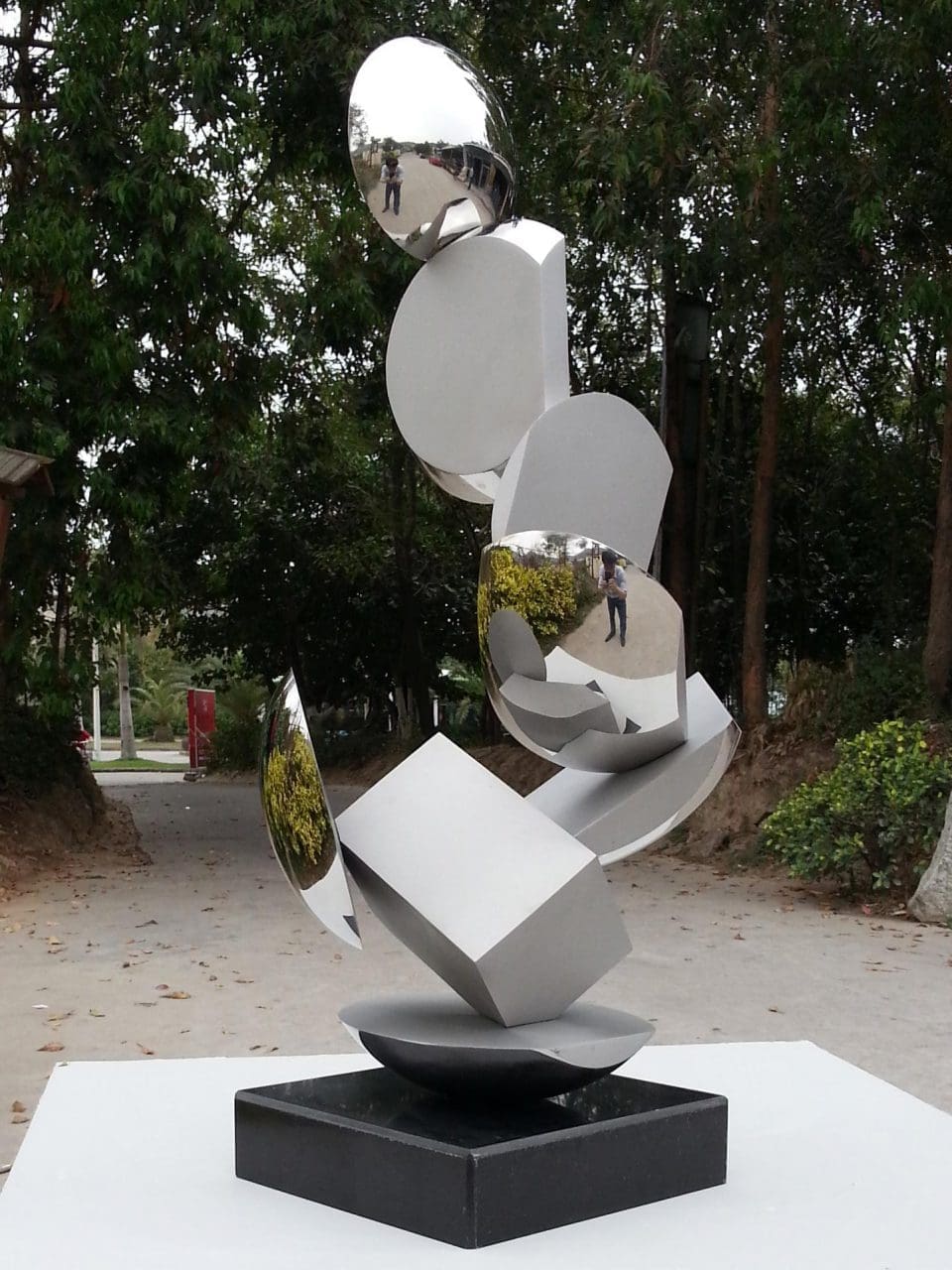 Connecting No.1 (Abstract Contemporary stainless Steel statue)