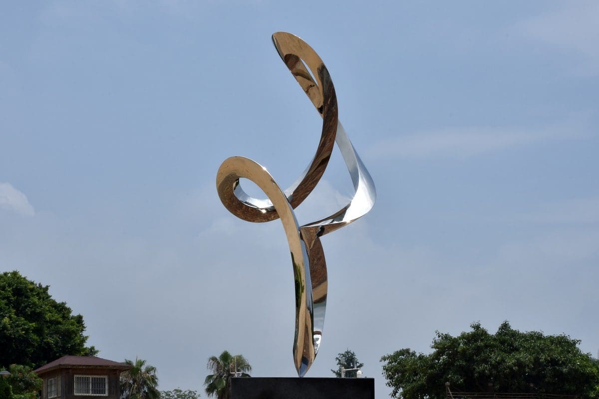 Waiting No.2 (Abstract stainless Steel Outdoor statue)