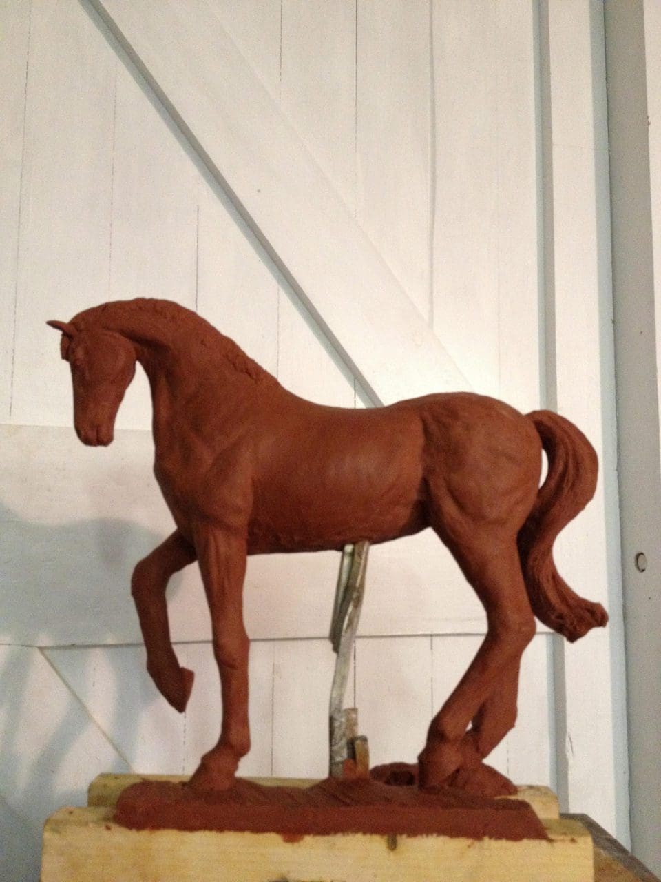 Dressage (Small Bronze Horse Poised sculpture)