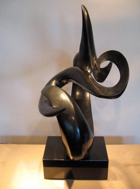 Ocean Dream (Bronze Abstract Modern Sea Swirl statue) - Image 2