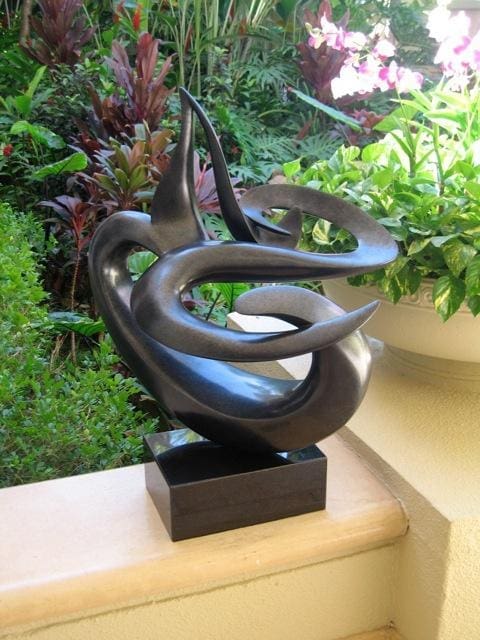 Ocean Dream (Bronze Abstract Modern Sea Swirl statue) - Image 3