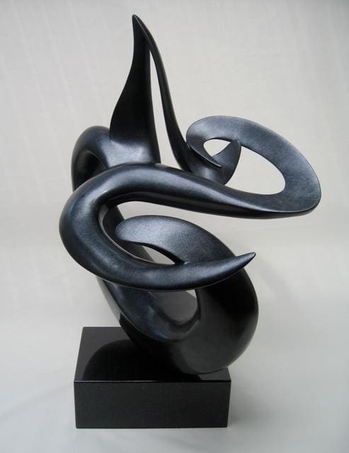 Ocean Dream (Bronze Abstract Modern Sea Swirl statue) - Image 4