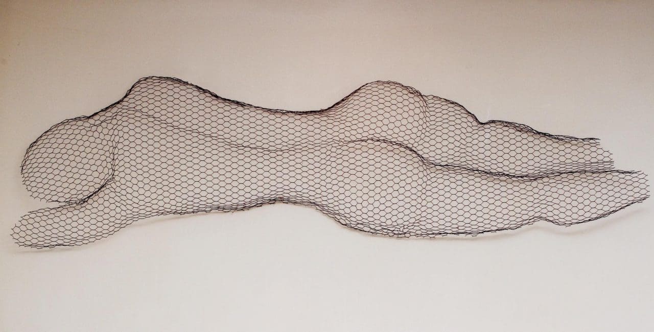Female Nude - Lying (Wire Wall Mesh Creation)