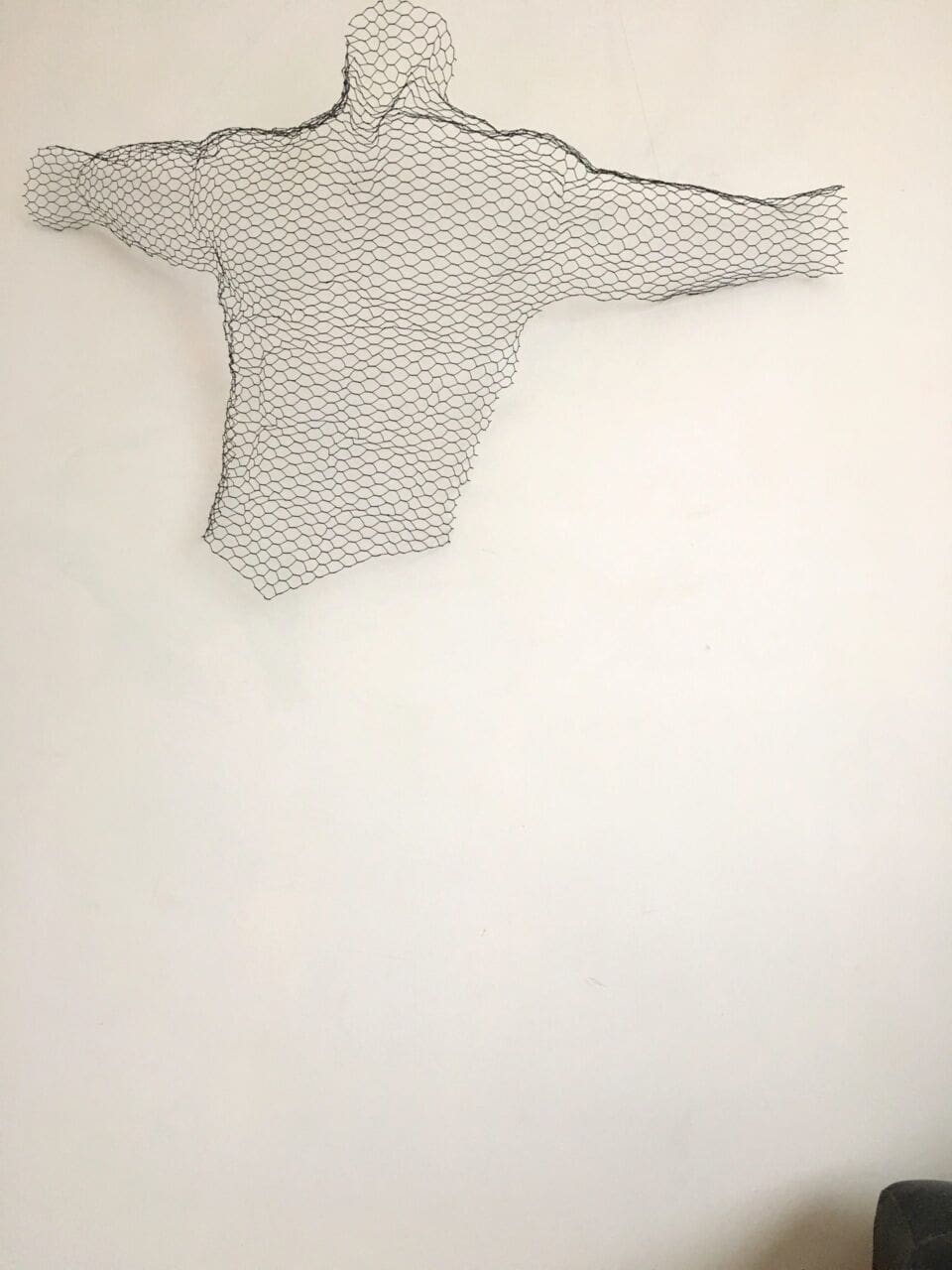 Male Torso (Detailed Wall Mounted Wire Mesh sculpture) - Image 4