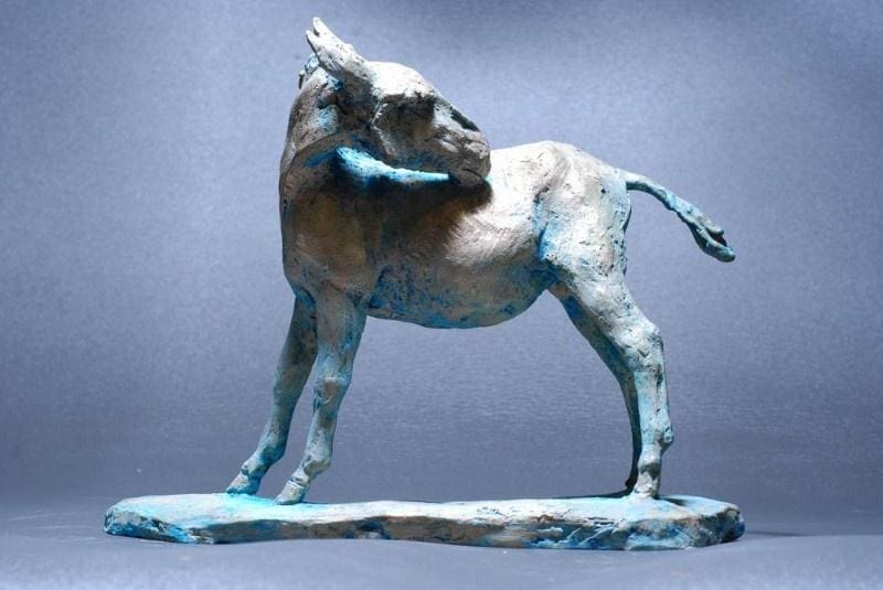 Donkey (Characterful Small Bronze Standing statue)