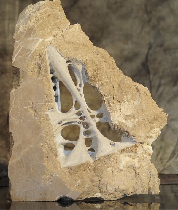 Stretching - Abstract stone sculpture