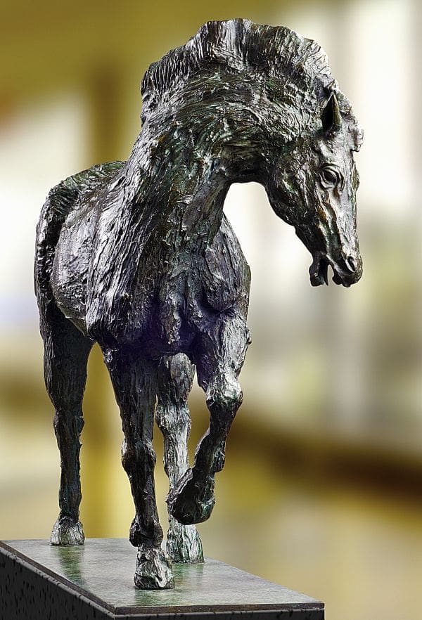 Equestrian sculpture (Bronze Trotting Horse statue) - Image 2