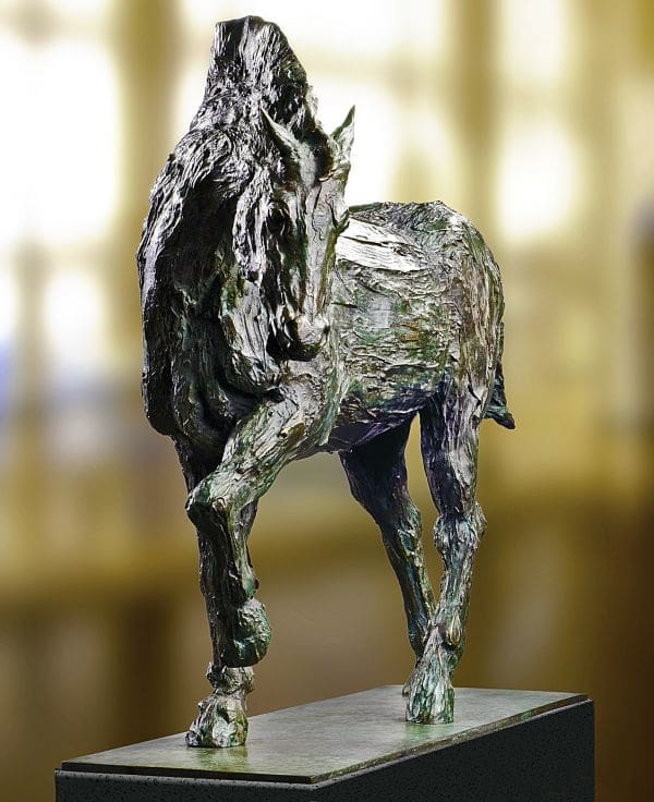 Equestrian sculpture (Bronze Trotting Horse statue) - Image 3