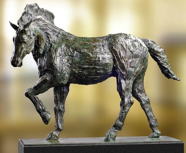 Equestrian sculpture (Bronze Trotting Horse statue) - Image 4