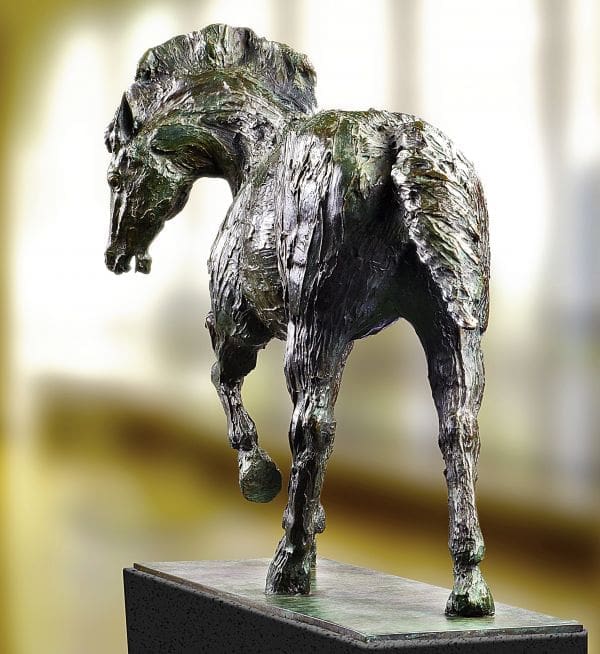 Equestrian sculpture (Bronze Trotting Horse statue) - Image 5