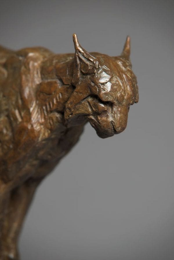 Lynx Maquette Big Cat (Detailed Lynx Bronze sculpture)