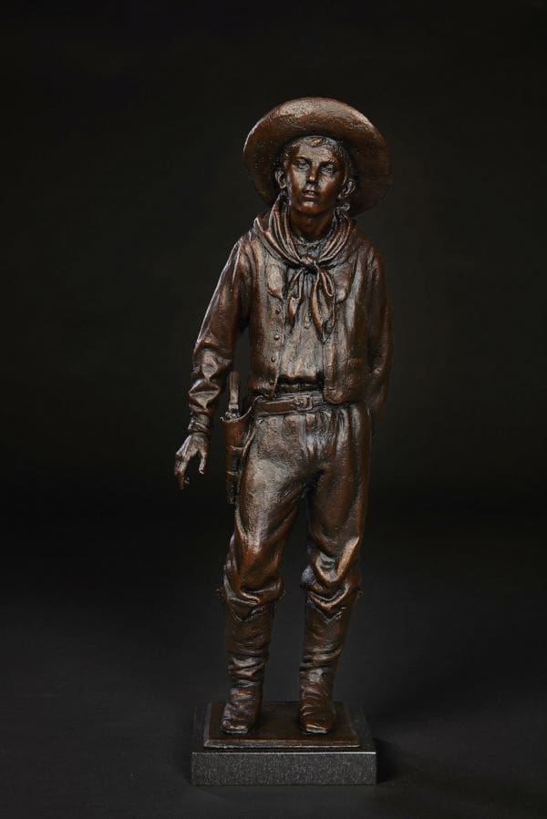 Billy the Kid (Indoor Bronze Cowboy Outlaw sculpture) - Image 5