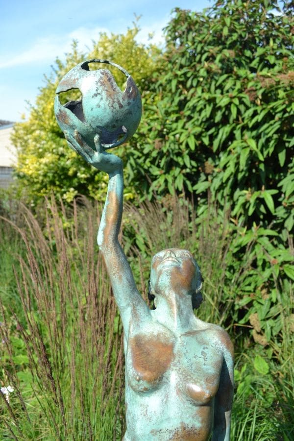 Mother Earth (Nude Girl Holding Planet Outdoor sculpture) - Image 5