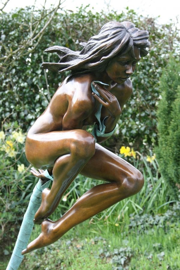 Spring (Nude Nymph Female Girl Bronze Garden sculpture) - Image 2