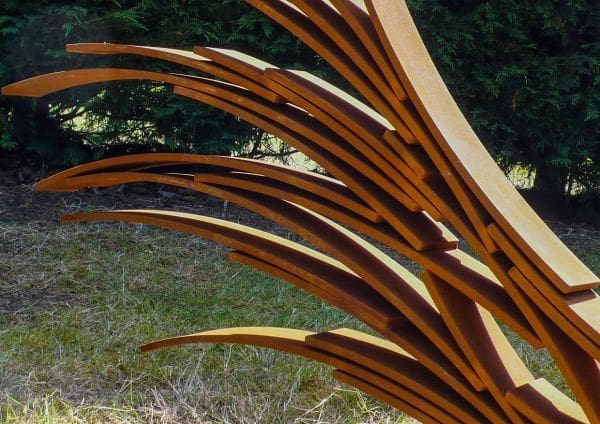 Basilisk XIII (Steel Bar Modern Abstract Garden sculpture) - Image 4
