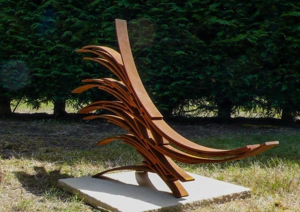 Basilisk XIII (Steel Bar Modern Abstract Garden sculpture) - Image 5