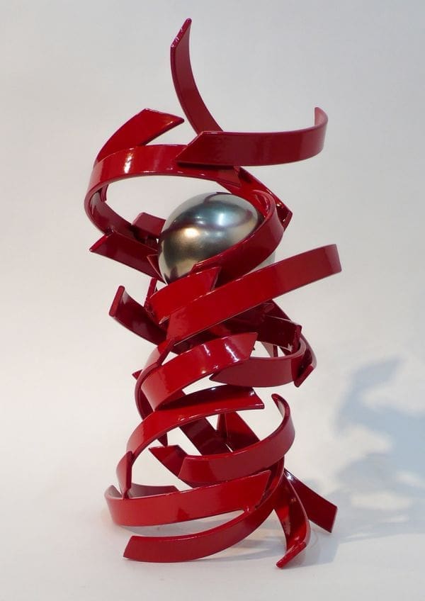 Djinn VII (Vibrant Spirit of Wind and Fire abstract Contemporary statu