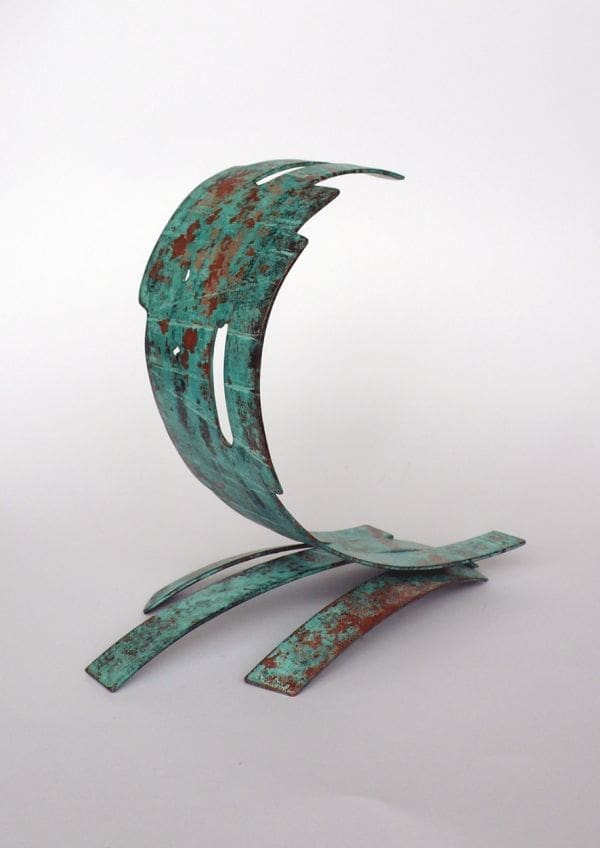 Wave VIII (Modern Patinated Copper sculpture) - Image 2