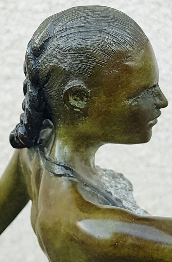 PUZZLE (Little Bronze Semi Nude Girl Dancer statue) - Image 5