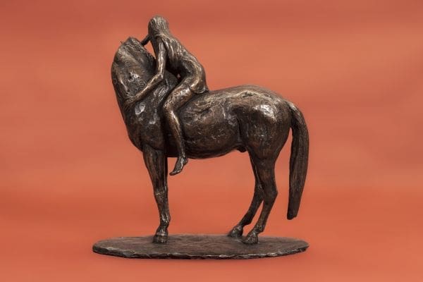 Horse and Girl sculpture (Foundry Bronze Pony statue) - Image 3