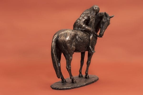 Horse and Girl sculpture (Foundry Bronze Pony statue) - Image 4