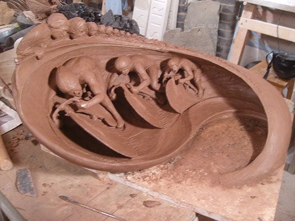 Velodrome Cycling (Bicycle Plaque sculpture)