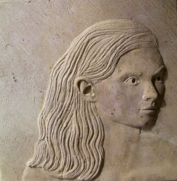 Amelia 2D (Bas Relief Carved Portrait sculpture) - Image 2