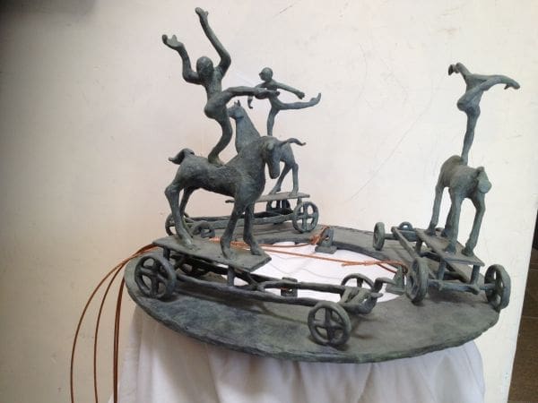 Infinite Balance (Horse and Performer Hanging sculpture) - Image 3