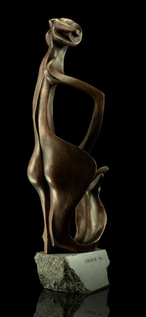No1 (Abstract figurative Bronze Violin sculpture) - Image 2