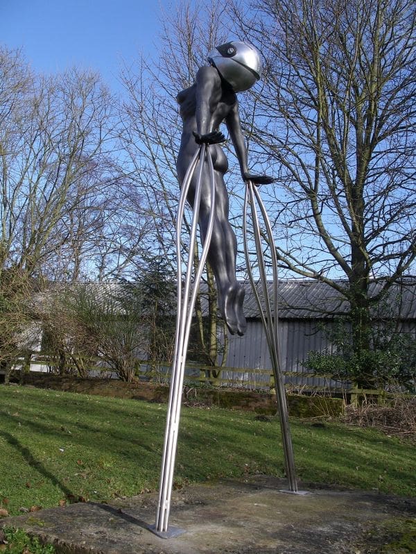 Electra (Large Bronze Contemporary Nude Lady Fountain sculpture) - Image 3