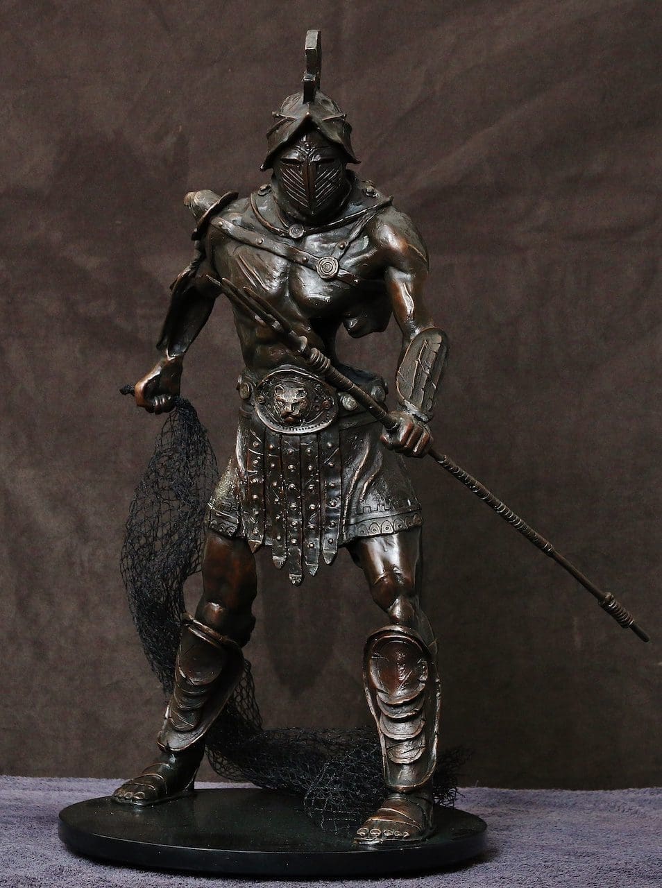 Bronze Gladiator Warrior sculpture by Brandon Borgelt realistic classical figure statue