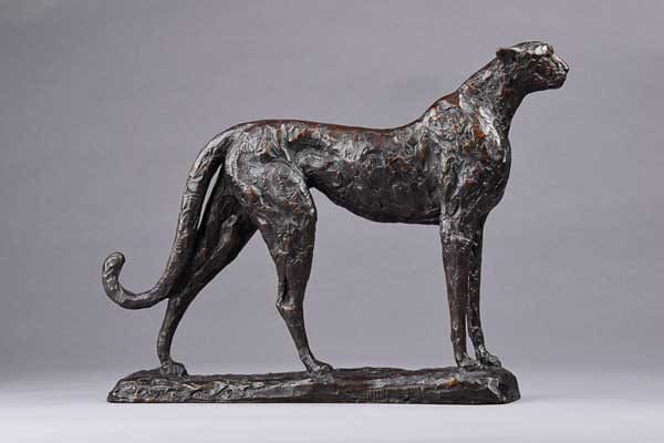 Large bronze cheetah sculpture by David Mayer
