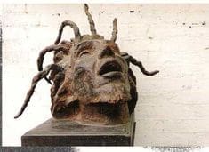 Bronze bust sculpture “Lion of Zion” by Guy Portelli, a tribute to musician Bob Marley symbolising strength and unity.