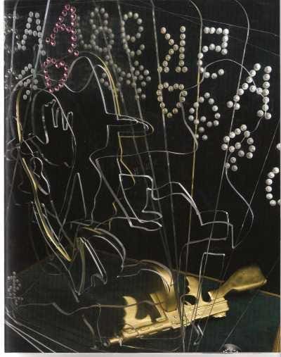 Abstract Perspex sculpture with Swarovski crystals inspired by Frank Sinatra by Guy Portelli