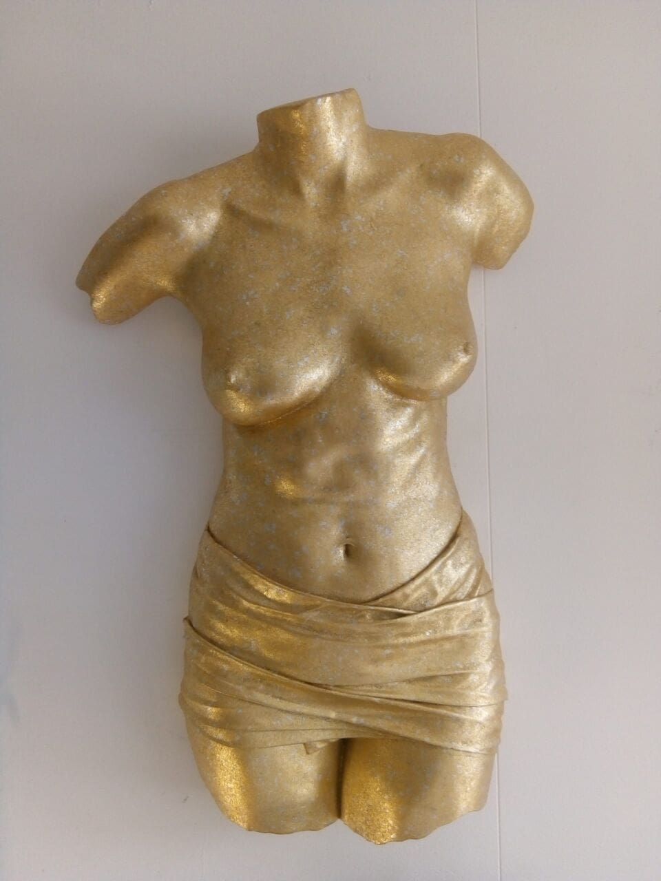 Helen resin semi-nude wall mounted female sculpture by Anthony Jeffries