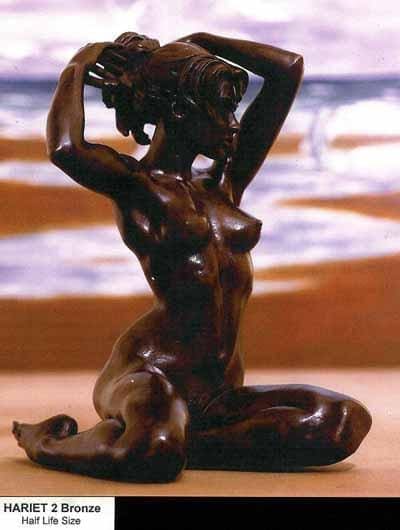 Bronze sculpture of a dancing girl by Ronald Cameron.