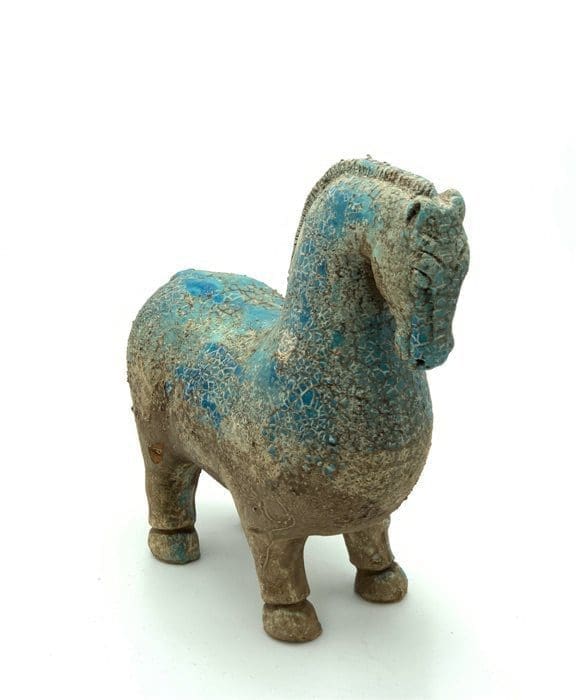 Primitive clay horse sculpture Ancient Horse by Sean Toussi