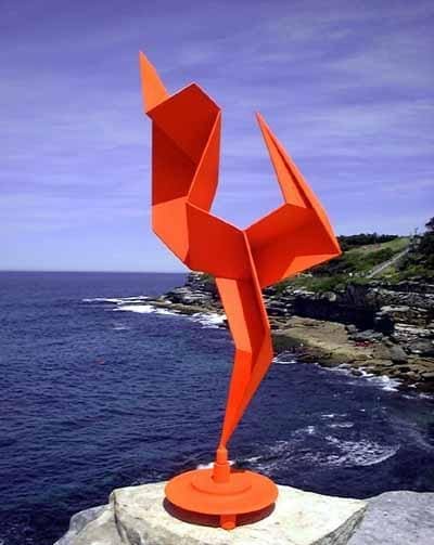 Large steel kinetic sculpture Dancing Figure by Todor Todorov