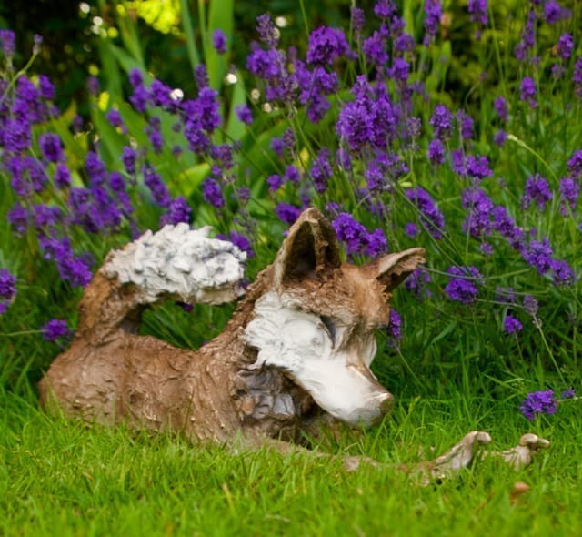 Bronze fox sculpture “Mr Fox” by Dawn Conn