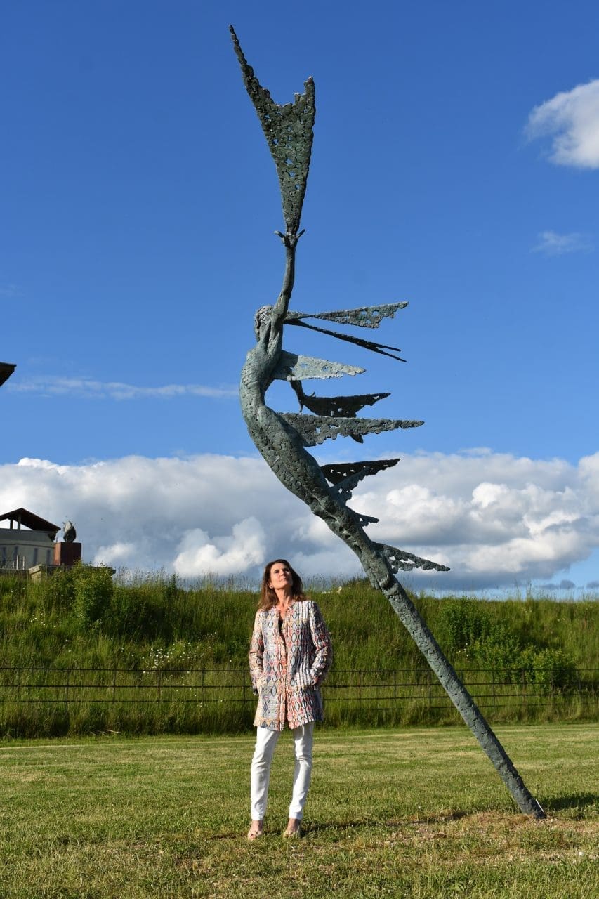 Monumental bronze sculpture Theia Goddess of Light by Nicola Godden