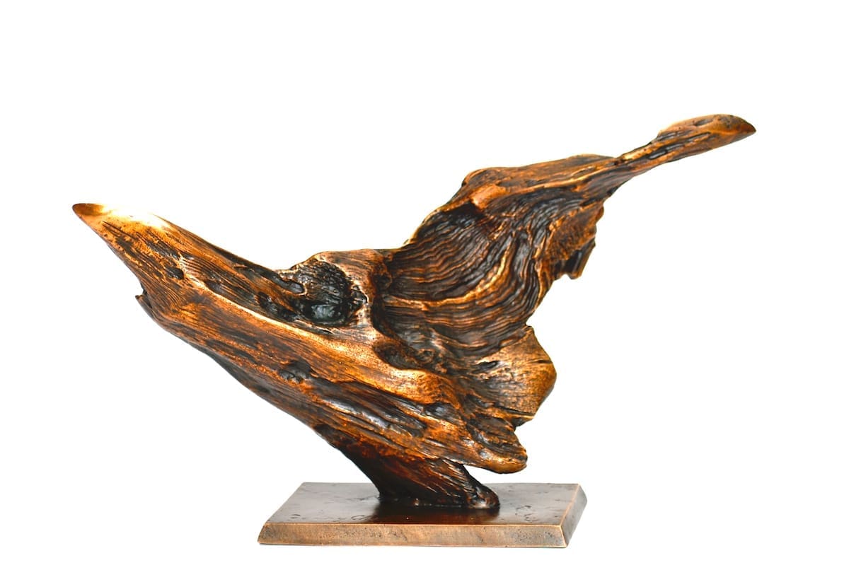 Antique bronze crowned eagle sculpture by Fanny Lam Christie