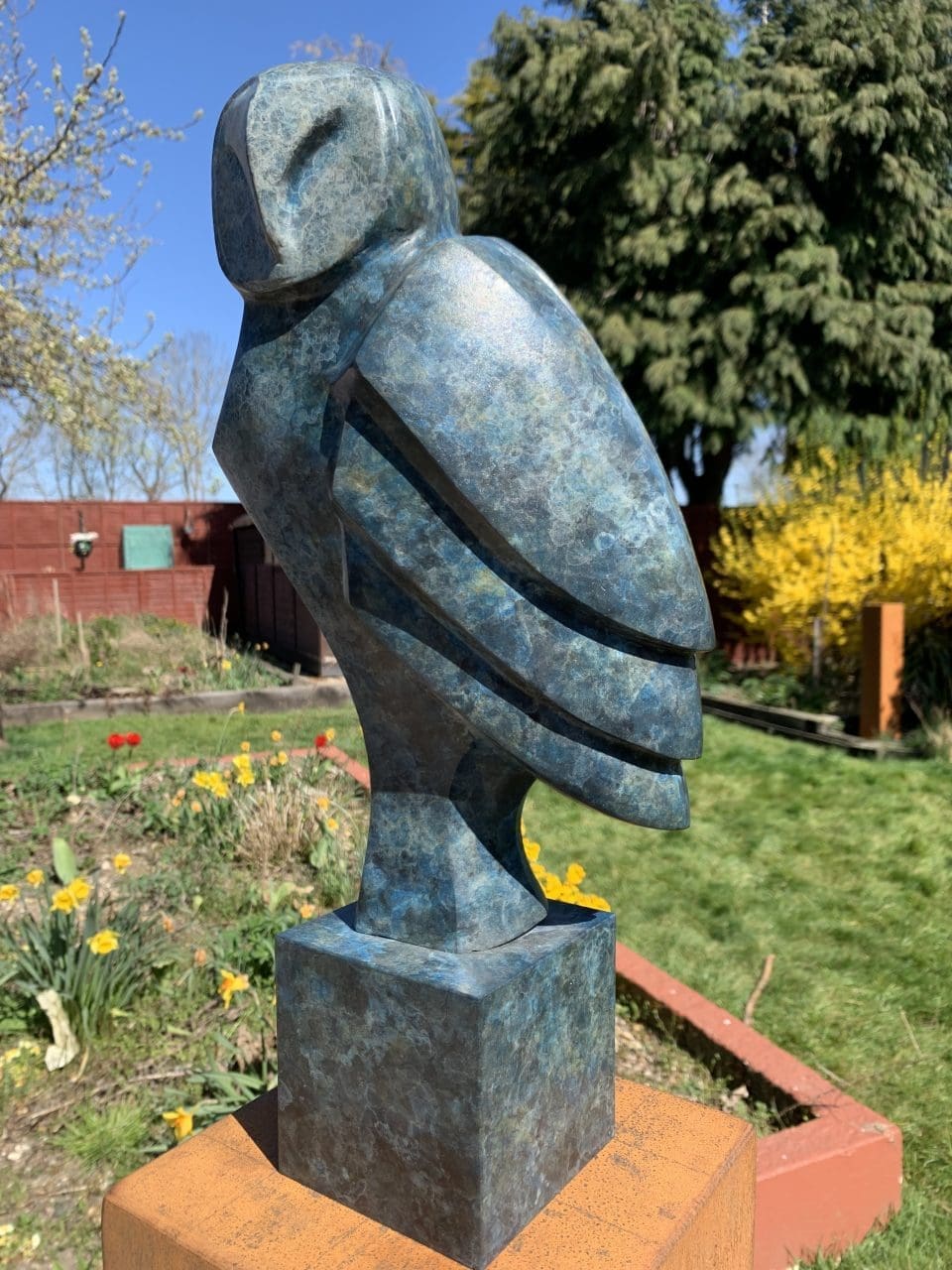 The Midnight Owl bronze owl sculpture by Marie Ackers